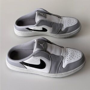 Nike Slip-On Jordan Mule Sneakers in White, Gray & Black size 5